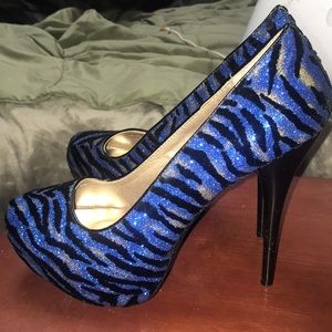 Blue/Black Heels